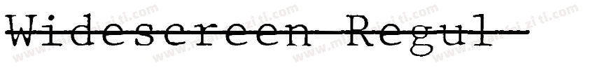 Widescreen Regul字体转换
